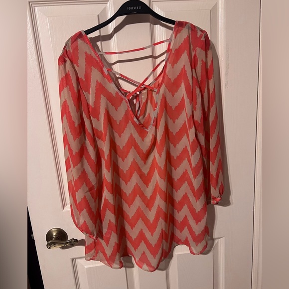 Pink & Cream Blouse - Picture 2 of 5